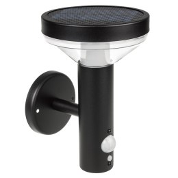Kinkiet Maclean, Solarny LED z czujnikiem, 3 tryby świecenia, IP44, Bateria Li-ion 18650, 3,7V 1200 mAh, Czarny, MCE455 B