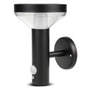 Kinkiet Maclean, Solarny LED z czujnikiem, 3 tryby świecenia, IP44, Bateria Li-ion 18650, 3,7V 1200 mAh, Czarny, MCE455 B