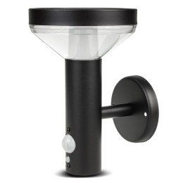 Kinkiet Maclean, Solarny LED z czujnikiem, 3 tryby świecenia, IP44, Bateria Li-ion 18650, 3,7V 1200 mAh, Czarny, MCE455 B