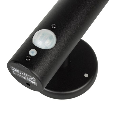 Kinkiet Maclean, Solarny LED z czujnikiem, 3 tryby świecenia, IP44, Bateria Li-ion 18650, 3,7V 1200 mAh, Czarny, MCE455 B Kinkiet Maclean, Solarny LED z czujnikiem, 3 tryby świecenia, IP44, Bateria Li-ion 18650, 3,7V 1200 mAh, Czarny, MCE455 B
