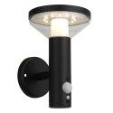 Kinkiet Maclean, Solarny LED z czujnikiem, 3 tryby świecenia, IP44, Bateria Li-ion 18650, 3,7V 1200 mAh, Czarny, MCE455 B