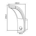 Lampa LED Maclean, Z czujnikiem ruchu na podczerwień, 10W, IP54, ACU 750lm, 4000K, MCE244