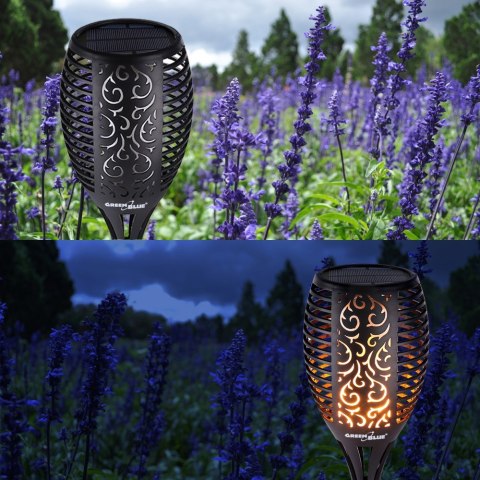 Pochodnia solarna GreenBlue, lampa ogrodowa LED, realistyczny efekt żywego ognia, IP65, GB156 Pochodnia solarna GreenBlue, lampa ogrodowa LED, realistyczny efekt żywego ognia, IP65, GB156