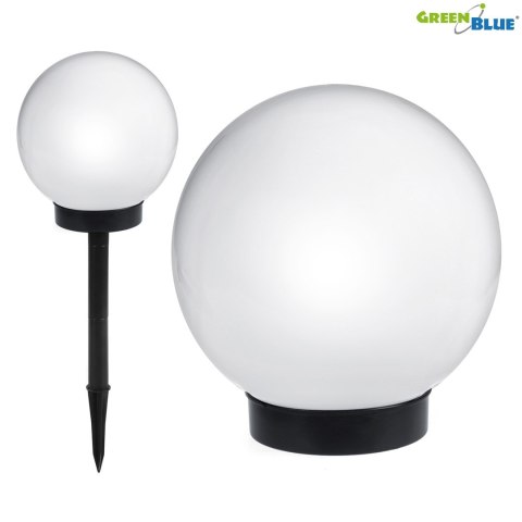 Solarna lampa GreenBlue, wolnostojąca, ogrodowa, kula 25x25x58cm, RGB LED, GB165 Solarna lampa GreenBlue, wolnostojąca, ogrodowa, kula 25x25x58cm, RGB LED, GB165