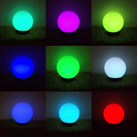 Solarna lampa GreenBlue, wolnostojąca, ogrodowa, kula 25x25x58cm, RGB LED, GB165 Solarna lampa GreenBlue, wolnostojąca, ogrodowa, kula 25x25x58cm, RGB LED, GB165