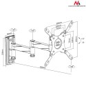 Uchwyt do TV Maclean, max VESA 200x200, zabezpieczenie zmiany położenia, 13-42", do 20kg, czarny, MC-675