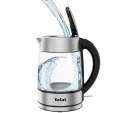 TEFAL | Czajnik | KI772D | Elektryczny | 2400 W | 1,7 l | Szkło | Podstawa obrotowa 360° | Stal nierdzewna/Czarny