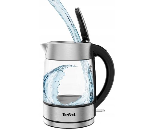 TEFAL | Czajnik | KI772D | Elektryczny | 2400 W | 1,7 l | Szkło | Podstawa obrotowa 360° | Stal nierdzewna/Czarny TEFAL | Czajnik | KI772D | Elektryczny | 2400 W | 1,7 l | Szkło | Podstawa obrotowa 360° | Stal nierdzewna/Czarny