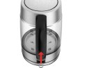 TEFAL | Czajnik | KI772D | Elektryczny | 2400 W | 1,7 l | Szkło | Podstawa obrotowa 360° | Stal nierdzewna/Czarny