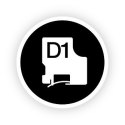 D1-TAPE NYLON 12MM X 3.5M/BLACK ON WHITE