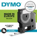 D1-TAPE POLYESTER 12MM X 5.5M/BLACK ON WHITE