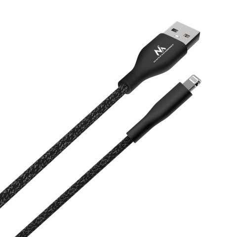 Kabel USB lightning MFi Apple (Made for iPhone / iPod / iPad) Maclean, 2.4A, 1m, czarny, MCE845B Kabel USB lightning MFi Apple (Made for iPhone / iPod / iPad) Maclean, 2.4A, 1m, czarny, MCE845B