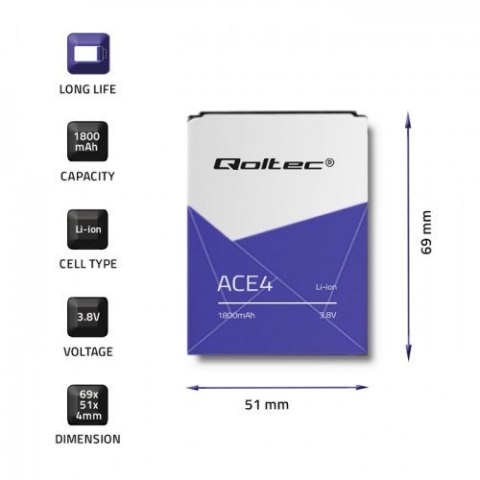 Qoltec Bateria do Samsung Galaxy Ace 4 | 1800mAh Qoltec Bateria do Samsung Galaxy Ace 4 | 1800mAh