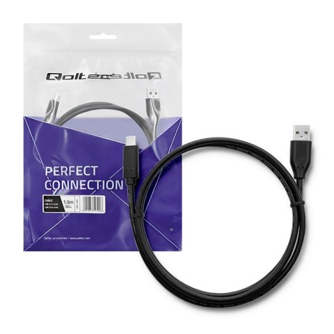 Qoltec Kabel USB 3.1 typ C męski | USB 2.0 A męski | 1.5m Qoltec Kabel USB 3.1 typ C męski | USB 2.0 A męski | 1.5m