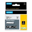 RHINO TAPE NYLON 12MM/3.5M/BLACK ON WHITE