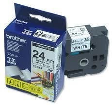 TZE-251 LAMINATED TAPE 24MM 8M/BLACK ON WHITE TZE-251 LAMINATED TAPE 24MM 8M/BLACK ON WHITE