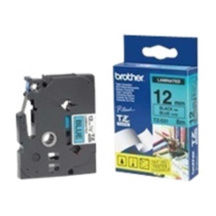 TZE-531 LAMINATED TAPE 12MM 8M/BLACK ON BLUE TZE-531 LAMINATED TAPE 12MM 8M/BLACK ON BLUE
