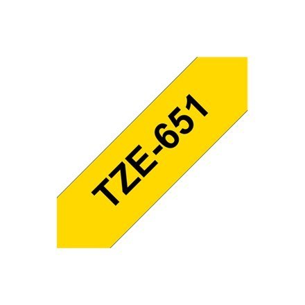 TZE-651 LAMINATED TAPE 24MM 8M/BLACK ON YELLOW TZE-651 LAMINATED TAPE 24MM 8M/BLACK ON YELLOW