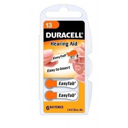 Duracell | A13/DA13/ZL13 | Ogniwa cynkowo-powietrzne | 6 szt. Duracell | A13/DA13/ZL13 | Ogniwa cynkowo-powietrzne | 6 szt.