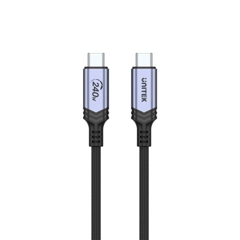 Kabel USB Unitek C14110GY-2M USB-C do ładowania PD 240W, 2metry Kabel USB Unitek C14110GY-2M USB-C do ładowania PD 240W, 2metry