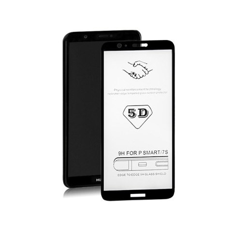Qoltec Hartowane szkło ochronne PREMIUM do Huawei P Smart | CZARNE Qoltec Hartowane szkło ochronne PREMIUM do Huawei P Smart | CZARNE
