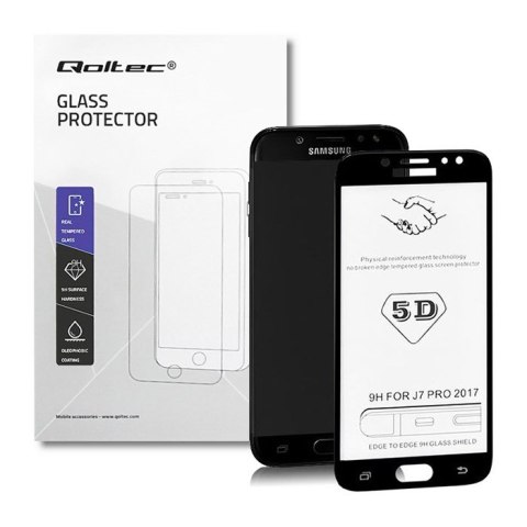 Qoltec Hartowane szkło ochronne PREMIUM do Samsung Galaxy J7 2017 | 5D | PEŁNE | CZARNE Qoltec Hartowane szkło ochronne PREMIUM do Samsung Galaxy J7 2017 | 5D | PEŁNE | CZARNE