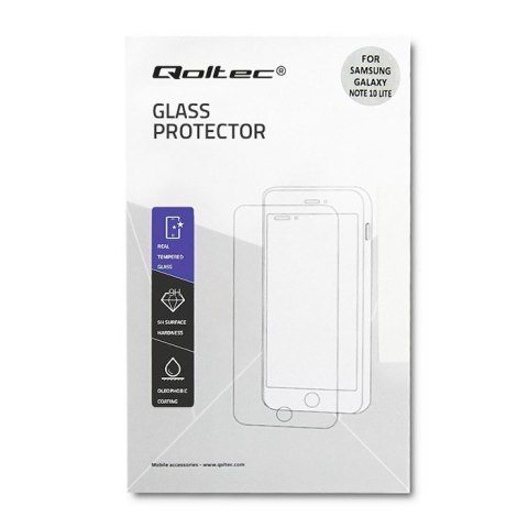 Qoltec Hartowane szkło ochronne PREMIUM do Samsung Galaxy Note 10 lite | 6D | Czarne | Pełne Qoltec Hartowane szkło ochronne PREMIUM do Samsung Galaxy Note 10 lite | 6D | Czarne | Pełne