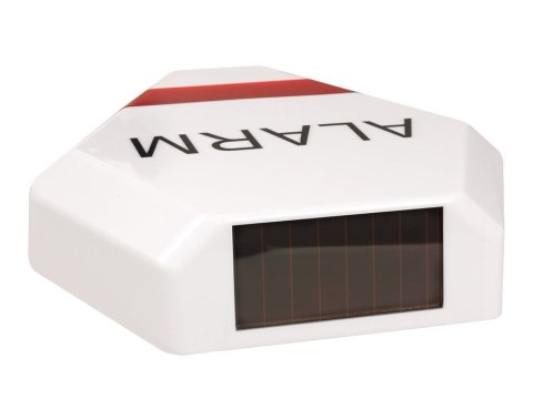 Solarna atrapa syreny alarmowej, biała, 3x LED solarna, DC3200 W Solarna atrapa syreny alarmowej, biała, 3x LED solarna, DC3200 W