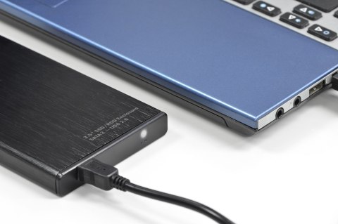 Obudowa USB 2.0 na dysk SSD/HDD 2.5" SATA II9.5/7.5mm, aluminiowa Obudowa USB 2.0 na dysk SSD/HDD 2.5" SATA II9.5/7.5mm, aluminiowa
