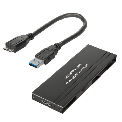 Obudowa dysku Maclean, SSD M.2, NGFF, USB 3.0, rozmiary 2230/2240/2260/2280, aluminiowa obudowa, MCE582 Obudowa dysku Maclean, SSD M.2, NGFF, USB 3.0, rozmiary 2230/2240/2260/2280, aluminiowa obudowa, MCE582