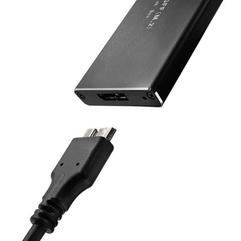 Qoltec Aluminiowa Obudowa | Kieszeń na dysk M.2 SSD | SATA | NGFF | USB 3.0 | Super speed 5Gb/s | 2TB | Czarny Qoltec Aluminiowa Obudowa | Kieszeń na dysk M.2 SSD | SATA | NGFF | USB 3.0 | Super speed 5Gb/s | 2TB | Czarny
