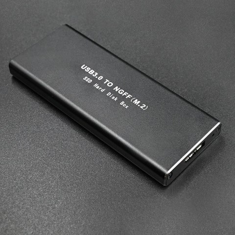 Qoltec Aluminiowa Obudowa | Kieszeń na dysk M.2 SSD | SATA | NGFF | USB 3.0 | Super speed 5Gb/s | 2TB | Czarny Qoltec Aluminiowa Obudowa | Kieszeń na dysk M.2 SSD | SATA | NGFF | USB 3.0 | Super speed 5Gb/s | 2TB | Czarny
