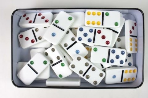 Domino szóstkowe klasyczna gra w puszce 53913 TACTIC Domino szóstkowe klasyczna gra w puszce 53913 TACTIC