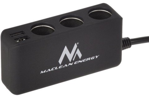 Rozdzielacz gniazda zapalniczki samochodowej Maclean, woltomierz, 3 gniazda zapalniczki, 4xUSB, 4.8A, max 120W, czarny, gumowany Rozdzielacz gniazda zapalniczki samochodowej Maclean, woltomierz, 3 gniazda zapalniczki, 4xUSB, 4.8A, max 120W, czarny, gumowany