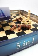 Zestaw gier 5w1 w metalowym pudełku 14006 TACTIC