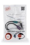 Adapter USB-PS/2 x2 Gembird 0,3 m (czarny)