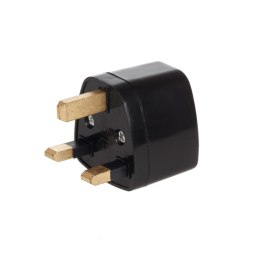 Adapter gniazdo EU na wtyk UK Maclean, czarny, MCE154