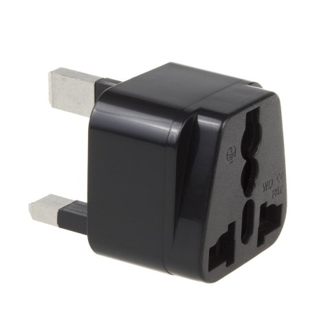 Adapter gniazdo EU na wtyk UK Maclean, czarny, MCE154 Adapter gniazdo EU na wtyk UK Maclean, czarny, MCE154