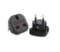 Adapter gniazdo UK Maclean, na wtyk EU, czarny, MCE72