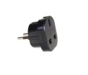 Adapter gniazdo UK Maclean, na wtyk EU, czarny, MCE72