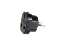 Adapter gniazdo UK Maclean, na wtyk EU, czarny, MCE72