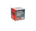 Adapter gniazdo UK Maclean, na wtyk EU, czarny, MCE72