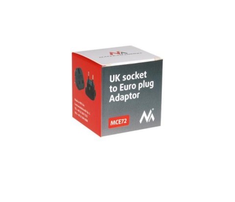 Adapter gniazdo UK Maclean, na wtyk EU, czarny, MCE72 Adapter gniazdo UK Maclean, na wtyk EU, czarny, MCE72