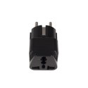 Adapter gniazdo UK Maclean, na wtyk EU, uniwersalny, czarny, MCE155