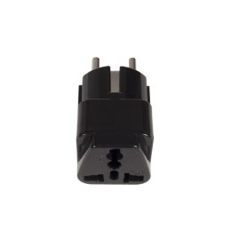Adapter gniazdo UK Maclean, na wtyk EU, uniwersalny, czarny, MCE155