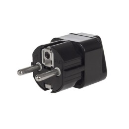 Adapter gniazdo UK Maclean, na wtyk EU, uniwersalny, czarny, MCE155