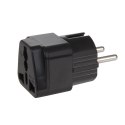 Adapter gniazdo UK Maclean, na wtyk EU, uniwersalny, czarny, MCE155