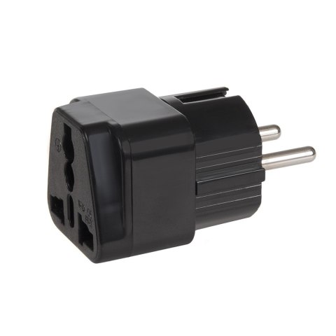 Adapter gniazdo UK Maclean, na wtyk EU, uniwersalny, czarny, MCE155 Adapter gniazdo UK Maclean, na wtyk EU, uniwersalny, czarny, MCE155