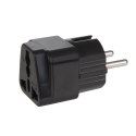 Adapter gniazdo UK Maclean, na wtyk EU, uniwersalny, czarny, MCE155