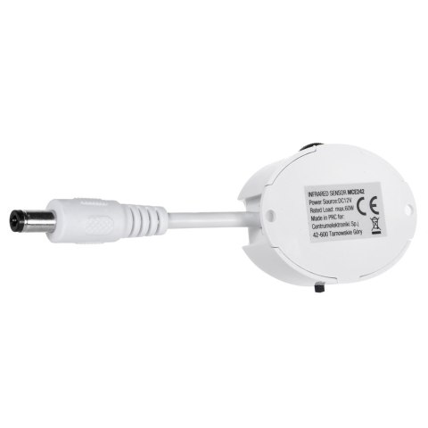 Czujnik ruchu PIR Maclean, na podczerwień, do taśm LEDowych, 12V DC, max. 60W, MCE242 Czujnik ruchu PIR Maclean, na podczerwień, do taśm LEDowych, 12V DC, max. 60W, MCE242